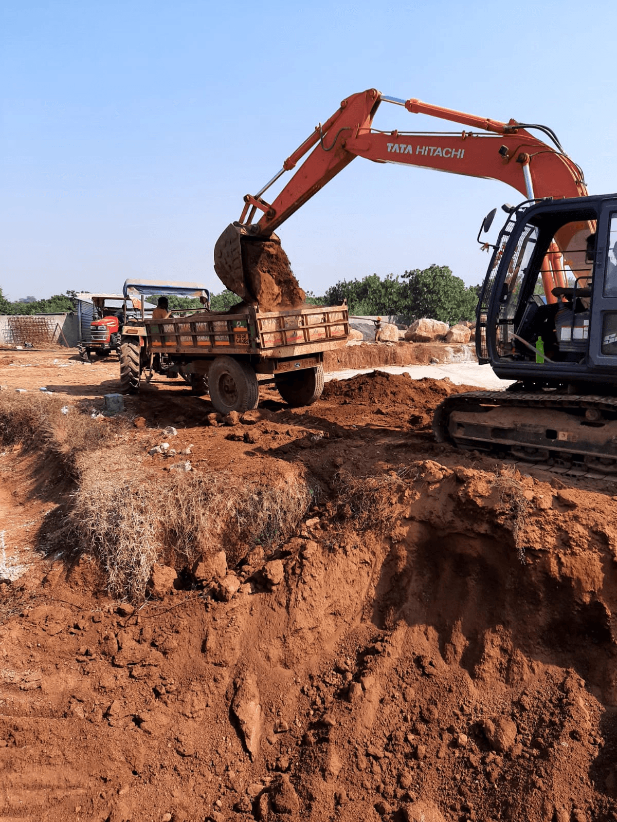 Real earthwork execution at a construction site
